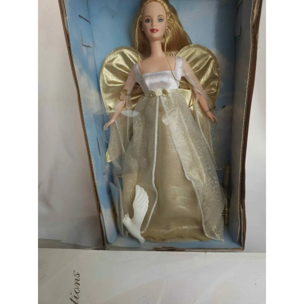 1999 Angelic Inspirations Barbie Doll Special Edition Gold White Angel 24984